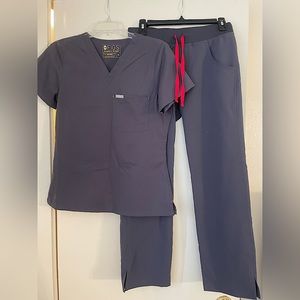 Figs Scrub Set Charcoal